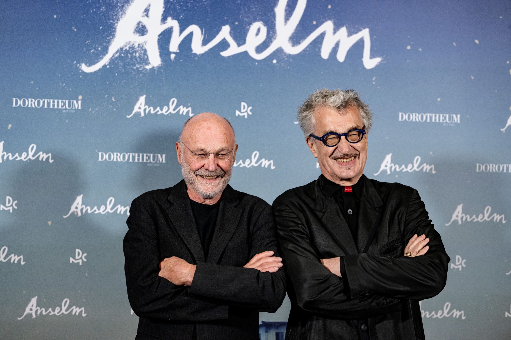 Anselm Kiefer (l) und Wim Wenders bei der Deutschland-Premiere des Films «Anselm - Das Rauschen der Zeit».