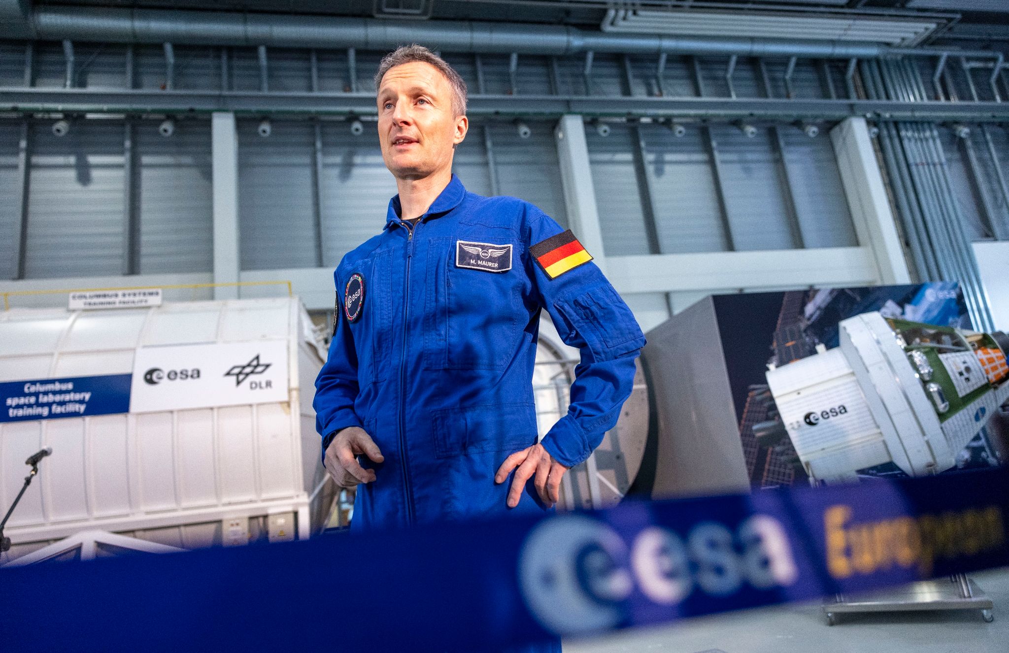 Matthias Maurer im Astronautenzentrum der Europäischen Weltraumorganisation ESA.