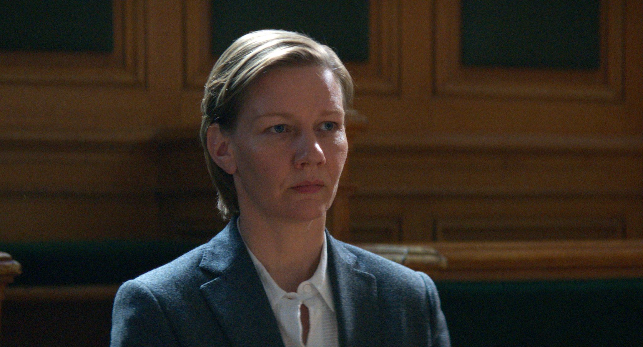 Unter Verdacht: Sandra Hüller wird als namensgleiche Sandra im Film «Anatomie eines Falls» des Mordes an ihrem Mann bezichtigt.