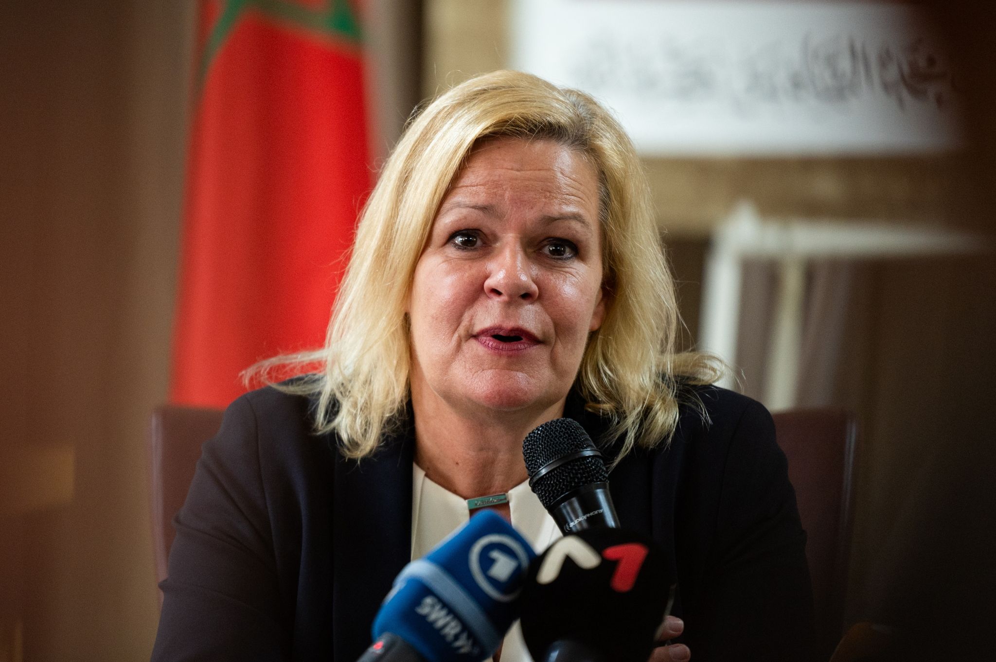 Nancy Faeser in Rabat: Die Verbote der Hamas und des propalästinensischen Netzwerks Samidoun werden jetzt «sehr schnell» vollzogen.