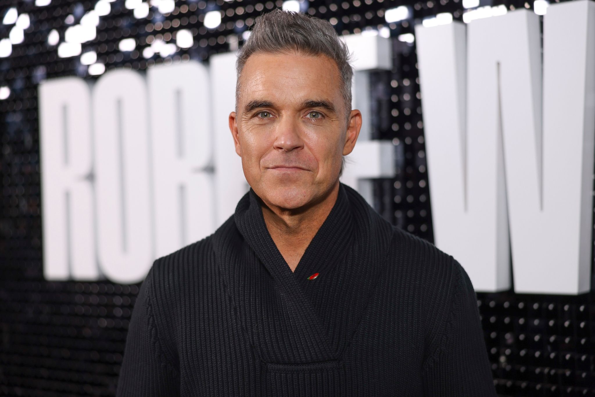 Robbie Williams stellt seine Doku-Serie in London vor.