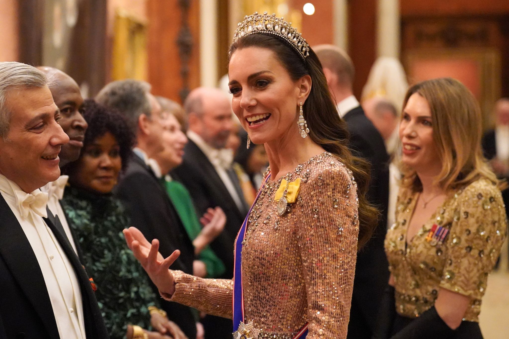 Prinzessin Kate beim Abendempfang für Mitglieder des Diplomatischen Korps im Buckingham Palast.
