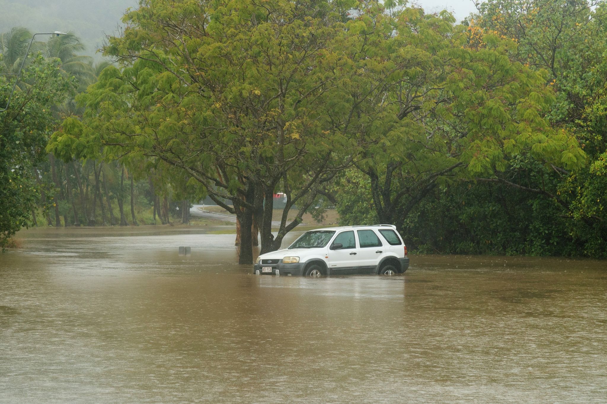 Überschwemmungen durch den Zyklon «Jasper» in der Nähe des Barron River in Cairns.