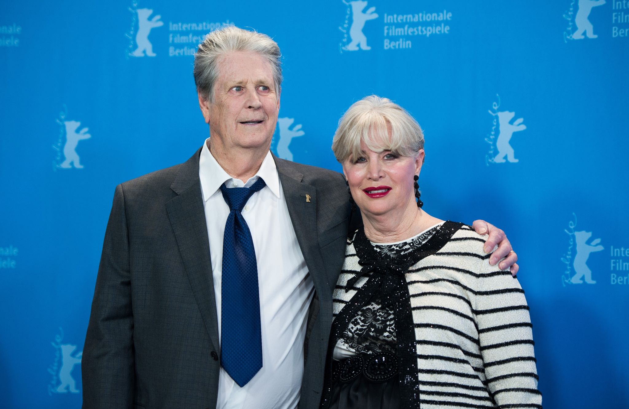 US-Sänger Brian Wilson und seine Frau und Managerin Melinda Ledbetter 2015 auf der Berlinale in Berlin.