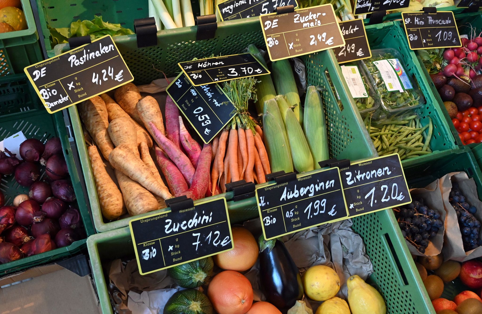 Die Nachfrage nach Bio-Lebensmitteln ist trotz Krisen wieder gewachsen.