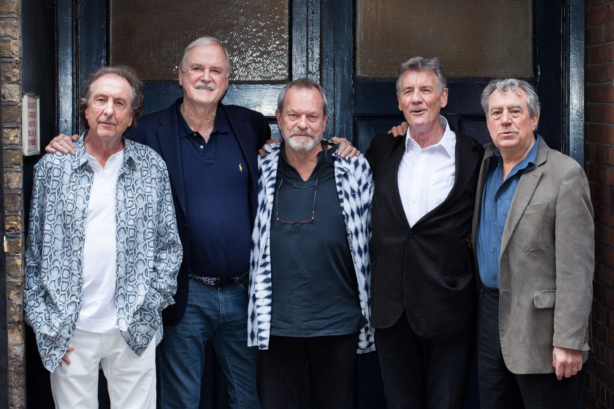 Eric Idle, John Cleese, Terry Gilliam, Michael Palin und Terry Jones von Monty Python 2013 in London.